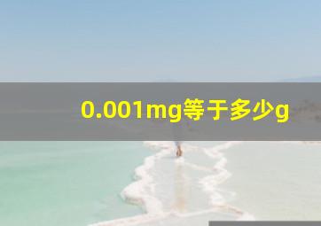 0.001mg等于多少g