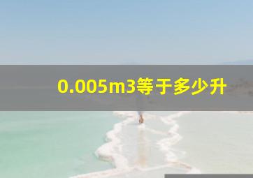 0.005m3等于多少升