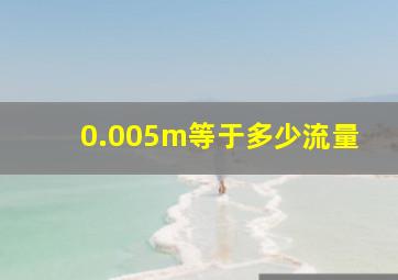 0.005m等于多少流量