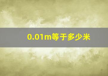 0.01m等于多少米