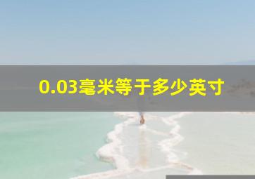 0.03毫米等于多少英寸