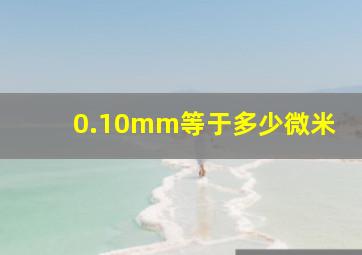 0.10mm等于多少微米