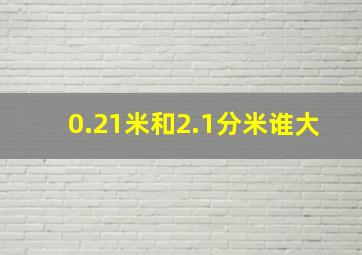 0.21米和2.1分米谁大