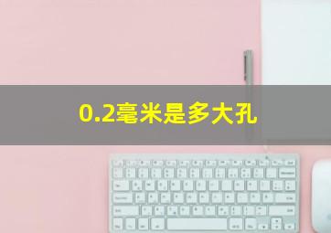 0.2毫米是多大孔