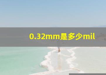 0.32mm是多少mil