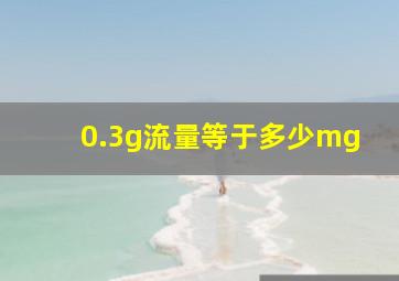 0.3g流量等于多少mg