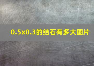 0.5x0.3的结石有多大图片