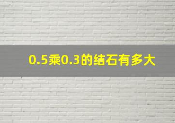 0.5乘0.3的结石有多大