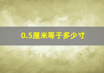 0.5厘米等于多少寸