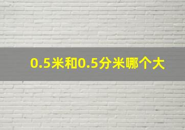 0.5米和0.5分米哪个大