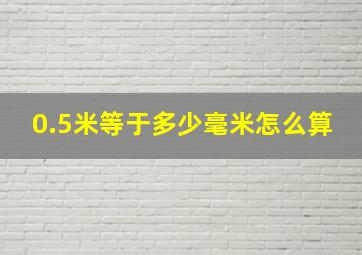 0.5米等于多少毫米怎么算