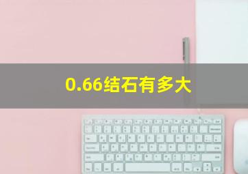 0.66结石有多大