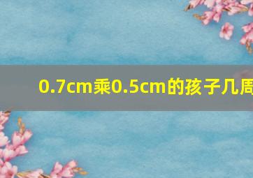 0.7cm乘0.5cm的孩子几周