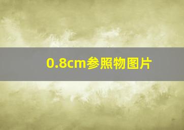 0.8cm参照物图片