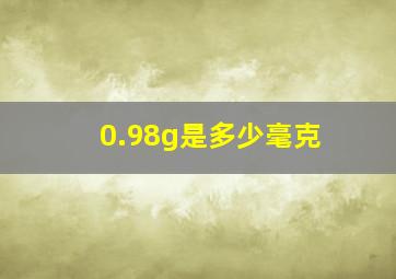 0.98g是多少毫克