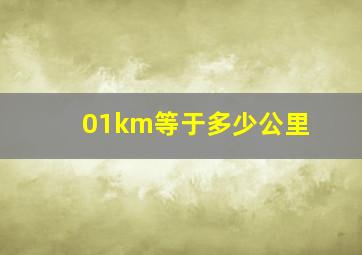 01km等于多少公里