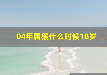 04年属猴什么时候18岁