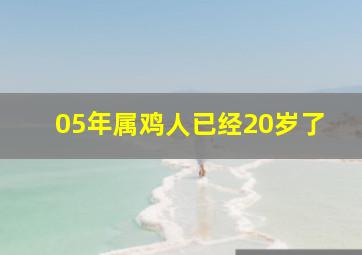 05年属鸡人已经20岁了