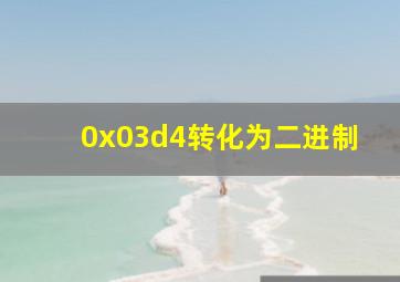 0x03d4转化为二进制