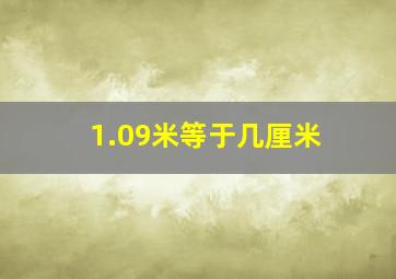 1.09米等于几厘米