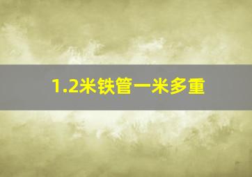 1.2米铁管一米多重