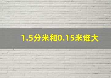 1.5分米和0.15米谁大