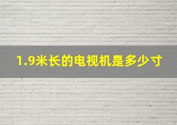 1.9米长的电视机是多少寸