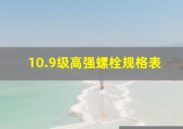 10.9级高强螺栓规格表