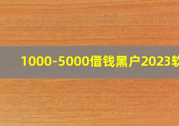 1000-5000借钱黑户2023软件