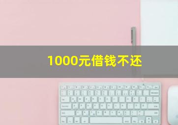 1000元借钱不还