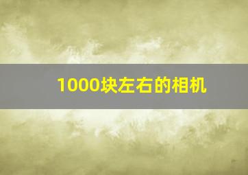 1000块左右的相机