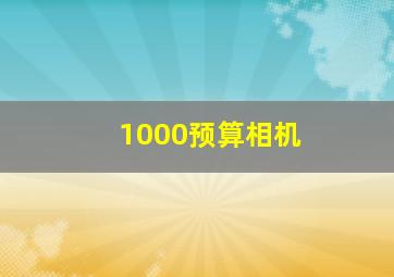 1000预算相机