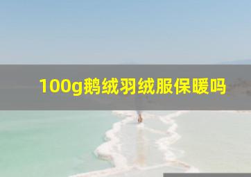 100g鹅绒羽绒服保暖吗