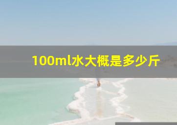 100ml水大概是多少斤