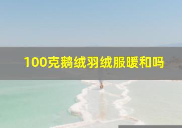 100克鹅绒羽绒服暖和吗