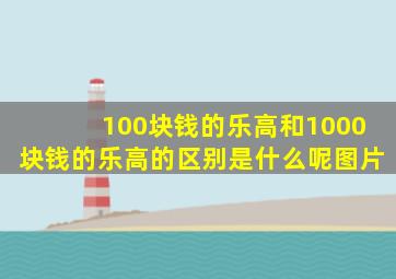 100块钱的乐高和1000块钱的乐高的区别是什么呢图片