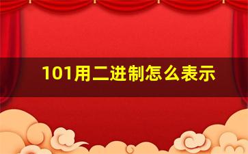 101用二进制怎么表示