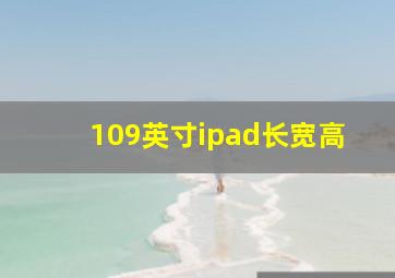 109英寸ipad长宽高