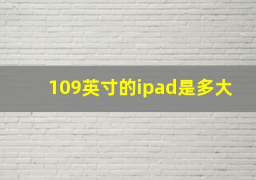 109英寸的ipad是多大