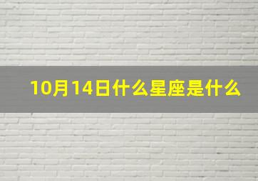 10月14日什么星座是什么