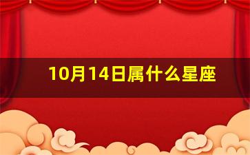 10月14日属什么星座