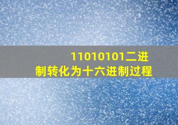 11010101二进制转化为十六进制过程