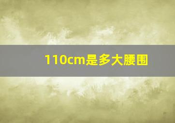 110cm是多大腰围