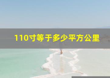 110寸等于多少平方公里