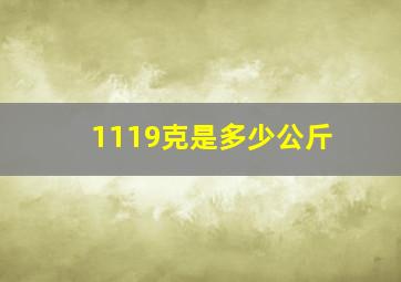 1119克是多少公斤