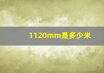 1120mm是多少米