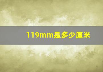 119mm是多少厘米