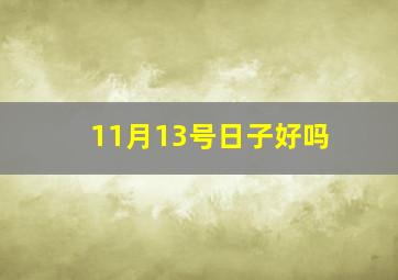 11月13号日子好吗