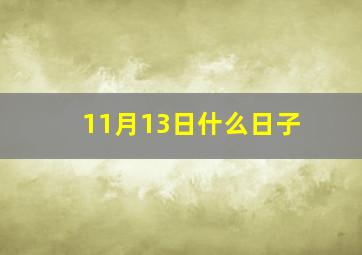 11月13日什么日子