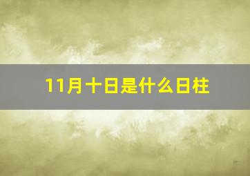 11月十日是什么日柱